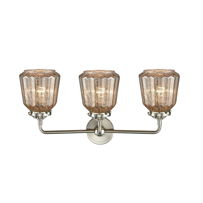 Innovations Lighting Chatham 3 Light Bath Vanity Light Part Of The Nouveau Collection 284-3W-SN-G146