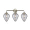 Geneseo Bath Vanity Light shown in the Brushed Satin Nickel finish with a Clear Crackled shade