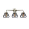 Fulton Bath Vanity Light shown in the Brushed Satin Nickel finish with a Plated Smoke shade