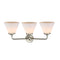 Innovations Lighting Large Cone 3 Light Bath Vanity Light Part Of The Nouveau Collection 284-3W-SN-G41-LED