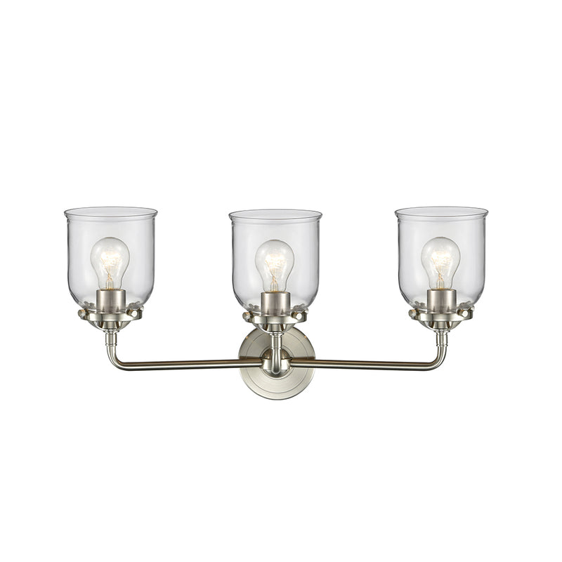 Innovations Lighting Small Bell 3 Light Bath Vanity Light Part Of The Nouveau Collection 284-3W-SN-G52