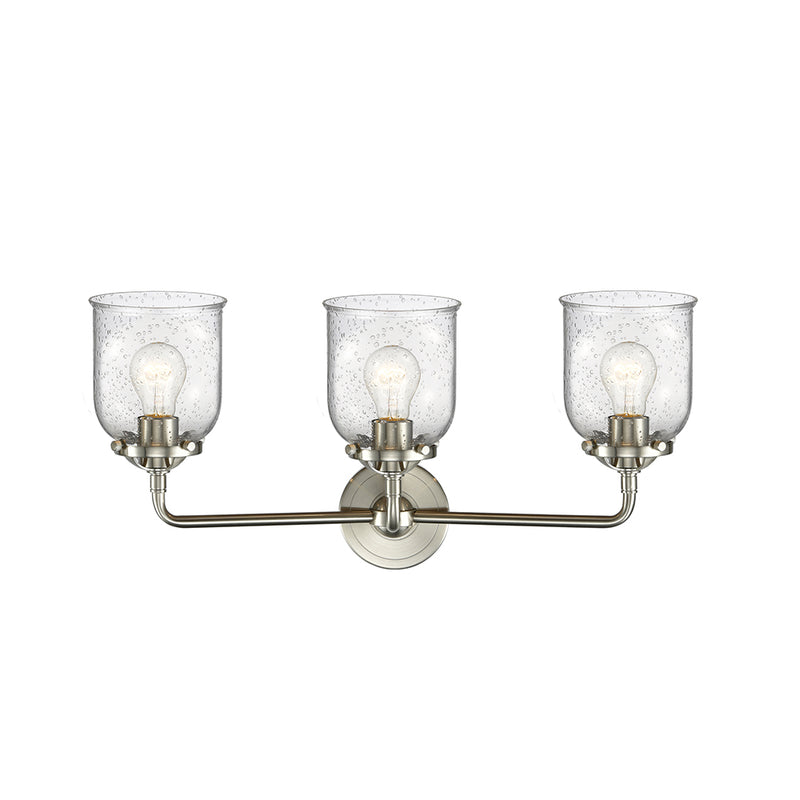 Innovations Lighting Small Bell 3 Light Bath Vanity Light Part Of The Nouveau Collection 284-3W-SN-G54