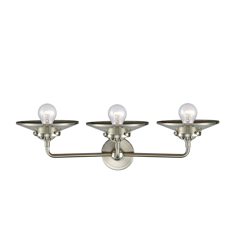 Innovations Lighting Railroad 3 Light Bath Vanity Light Part Of The Nouveau Collection 284-3W-SN-M2-SN-LED