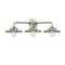 Railroad Bath Vanity Light shown in the Brushed Satin Nickel finish with a Brushed Satin Nickel shade