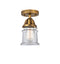 Innovations Lighting Small Canton 1 Light 5.25" Semi-Flush Mount 288-1C-BB-G182S-LED