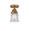 Innovations Lighting Small Canton 1 Light 5.25" Semi-Flush Mount 288-1C-BB-G184S-LED
