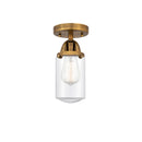 Innovations Lighting Dover 1 Light 4.5" Semi-Flush Mount 288-1C-BB-G312