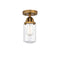 Innovations Lighting Dover 1 Light 4.5" Semi-Flush Mount 288-1C-BB-G312
