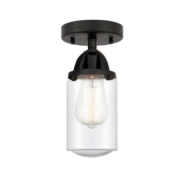 Innovations Lighting Dover 1 Light 4.5" Semi-Flush Mount 288-1C-BK-G314