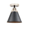 Innovations Lighting Appalachian 1 Light 8" Semi-Flush Mount 288-1C-BPN-M13-BK