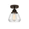 Fulton Semi-Flush Mount shown in the Oil Rubbed Bronze finish with a Clear shade