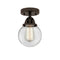 Beacon Semi-Flush Mount shown in the Oil Rubbed Bronze finish with a Clear shade