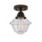 Oxford Semi-Flush Mount shown in the Oil Rubbed Bronze finish with a Seedy shade