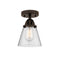 Cone Semi-Flush Mount shown in the Oil Rubbed Bronze finish with a Seedy shade