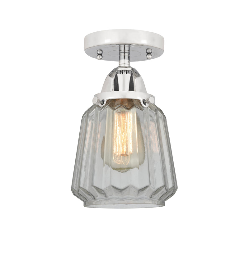 Innovations Lighting Chatham 1 Light 6" Semi-Flush Mount 288-1C-PC-G142-LED