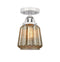 Innovations Lighting Chatham 1 Light 6" Semi-Flush Mount 288-1C-PC-G146-LED