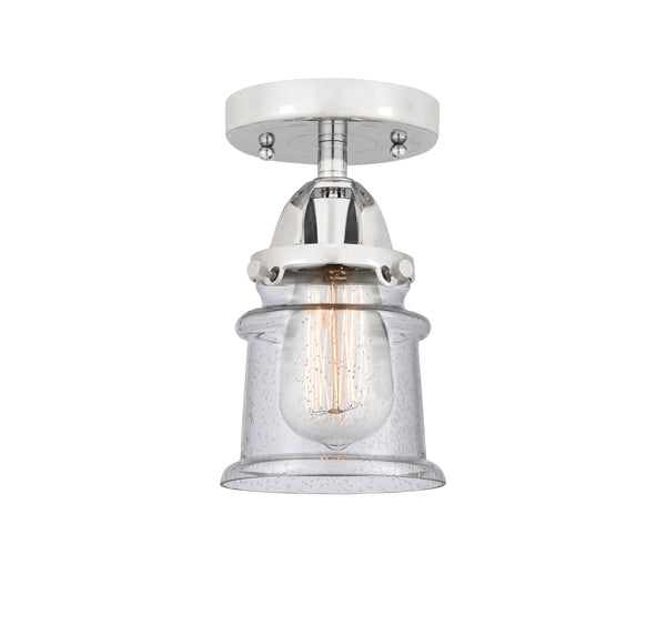Innovations Lighting Small Canton 1 Light 5.25" Semi-Flush Mount 288-1C-PC-G184S-LED