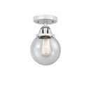 Beacon Semi-Flush Mount shown in the Polished Chrome finish with a Seedy shade