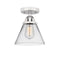 Innovations Lighting Large Cone 1 Light 7.75" Semi-Flush Mount 288-1C-PC-G42