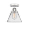 Innovations Lighting Large Cone 1 Light 7.75" Semi-Flush Mount 288-1C-PC-G42-LED