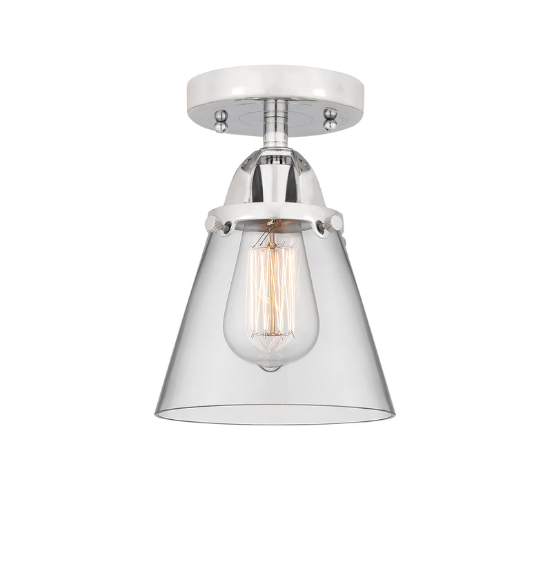 Innovations Lighting Small Cone 1 Light 6.25" Semi-Flush Mount 288-1C-PC-G62-LED