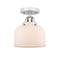 Innovations Lighting Large Bell 1 Light 8" Semi-Flush Mount 288-1C-PC-G71-LED