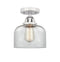 Innovations Lighting Large Bell 1 Light 8" Semi-Flush Mount 288-1C-PC-G72-LED