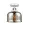 Innovations Lighting Large Bell 1 Light 8" Semi-Flush Mount 288-1C-PC-G78