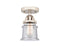 Innovations Lighting Small Canton 1 Light 5.25" Semi-Flush Mount 288-1C-PN-G184S-LED