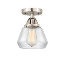 Innovations Lighting Fulton 1 Light 6.75" Semi-Flush Mount 288-1C-SN-G172-LED