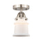 Innovations Lighting Small Canton 1 Light 5.25" Semi-Flush Mount 288-1C-SN-G181S-LED