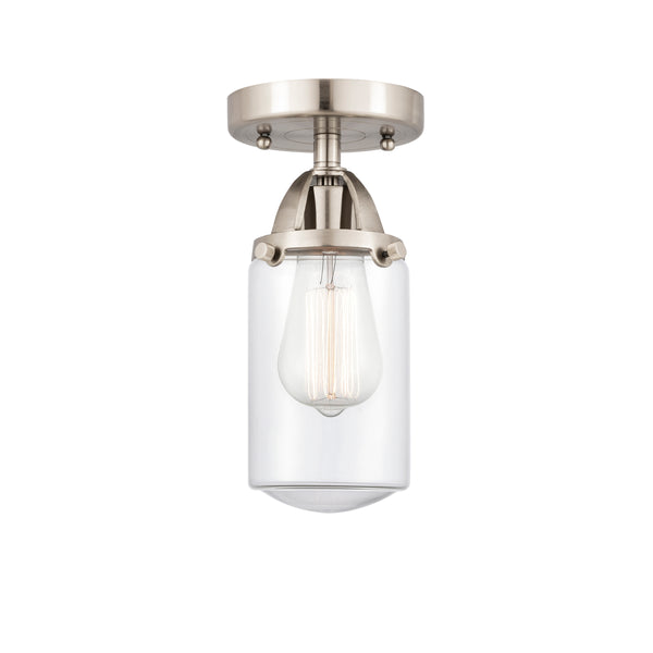 Innovations Lighting Dover 1 Light 4.5" Semi-Flush Mount 288-1C-SN-G312