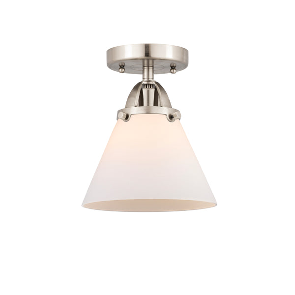 Innovations Lighting Large Cone 1 Light 7.75" Semi-Flush Mount 288-1C-SN-G41