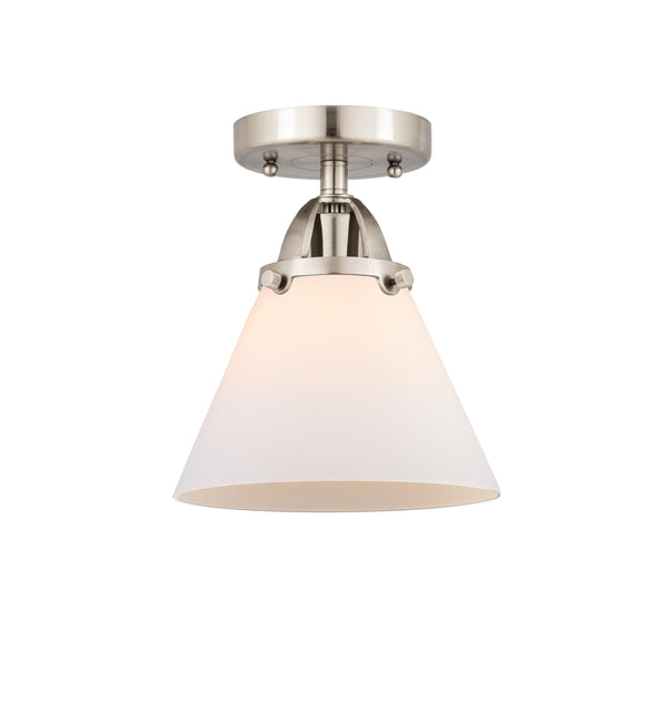 Innovations Lighting Large Cone 1 Light 7.75" Semi-Flush Mount 288-1C-SN-G41-LED