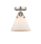 Innovations Lighting Large Cone 1 Light 7.75" Semi-Flush Mount 288-1C-SN-G41-LED