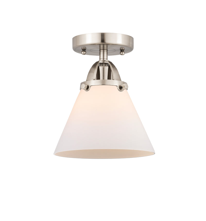 Innovations Lighting Large Cone 1 Light 7.75" Semi-Flush Mount 288-1C-SN-G41-LED