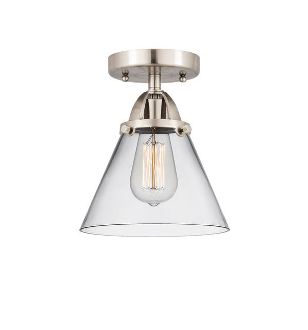 Innovations Lighting Large Cone 1 Light 7.75" Semi-Flush Mount 288-1C-SN-G42-LED