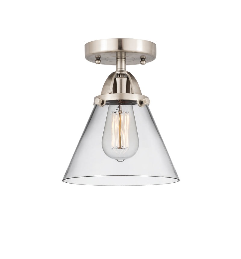 Innovations Lighting Large Cone 1 Light 7.75" Semi-Flush Mount 288-1C-SN-G42-LED