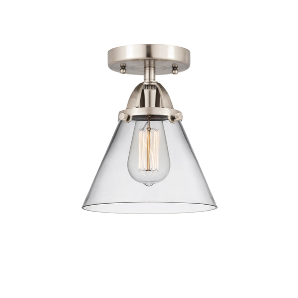 Innovations Lighting Large Cone 1 Light 7.75" Semi-Flush Mount 288-1C-SN-G42