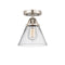 Innovations Lighting Large Cone 1 Light 7.75" Semi-Flush Mount 288-1C-SN-G42