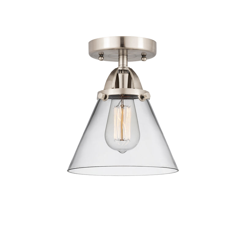 Innovations Lighting Large Cone 1 Light 7.75" Semi-Flush Mount 288-1C-SN-G42