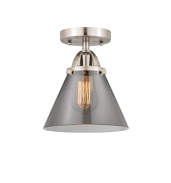 Innovations Lighting Large Cone 1 Light 7.75" Semi-Flush Mount 288-1C-SN-G43-LED