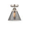 Innovations Lighting Large Cone 1 Light 7.75" Semi-Flush Mount 288-1C-SN-G43