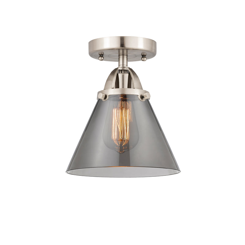Innovations Lighting Large Cone 1 Light 7.75" Semi-Flush Mount 288-1C-SN-G43