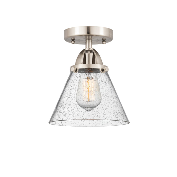 Innovations Lighting Large Cone 1 Light 7.75" Semi-Flush Mount 288-1C-SN-G44