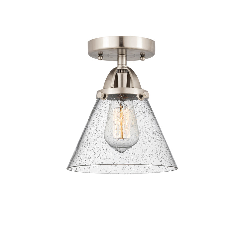 Innovations Lighting Large Cone 1 Light 7.75" Semi-Flush Mount 288-1C-SN-G44