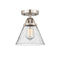Innovations Lighting Large Cone 1 Light 7.75" Semi-Flush Mount 288-1C-SN-G44-LED