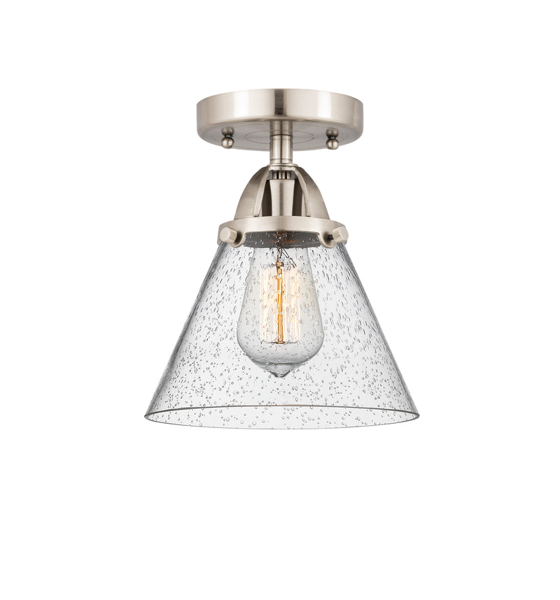 Innovations Lighting Large Cone 1 Light 7.75" Semi-Flush Mount 288-1C-SN-G44-LED