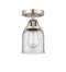 Innovations Lighting Small Bell 1 Light 5" Semi-Flush Mount 288-1C-SN-G52-LED