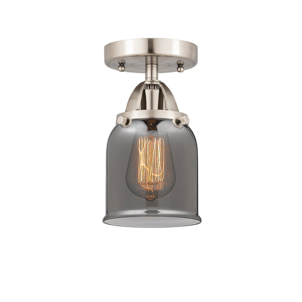 Innovations Lighting Small Bell 1 Light 5" Semi-Flush Mount 288-1C-SN-G53